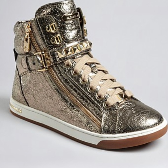 Michael Kors Glam Studded High Top Sneakers - Picture 1 of 3